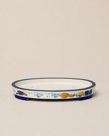 Elegant Pastime Polychrome Oval Pot