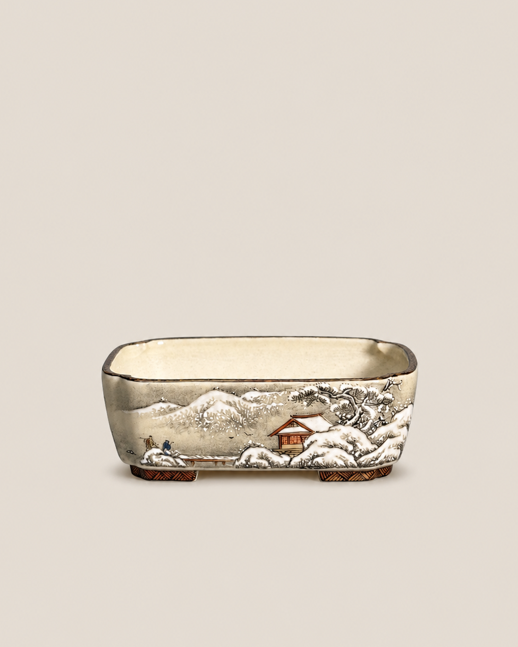 Winter Stillness Relief Landscape Pot