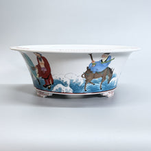 Eight Immortals Crossing the Sea Oval Bonsai Pot — alternate view 4