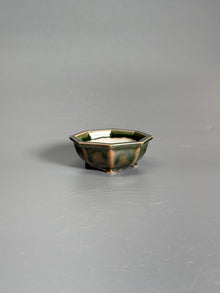 Deep Green Hexagonal Bonsai Pot