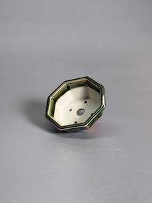 Deep Green Hexagonal Bonsai Pot