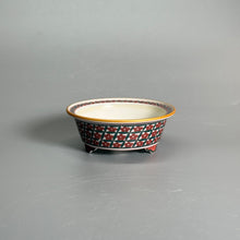 Underglaze Wucai Lucky Clover Pattern Shallow Round Bonsai Pot — alternate view 3