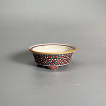 Underglaze Wucai Lucky Clover Pattern Shallow Round Bonsai Pot — alternate view 4
