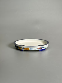 Elegant Pastime Polychrome Oval Pot