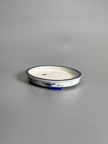Elegant Pastime Polychrome Oval Pot