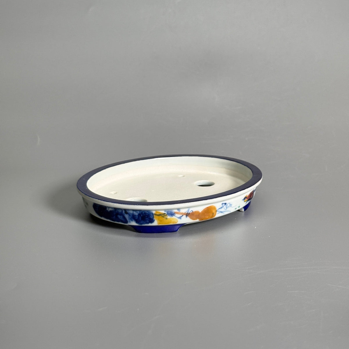 Flower and Bird Pattern Oval Shallow Pot — alternate view 9