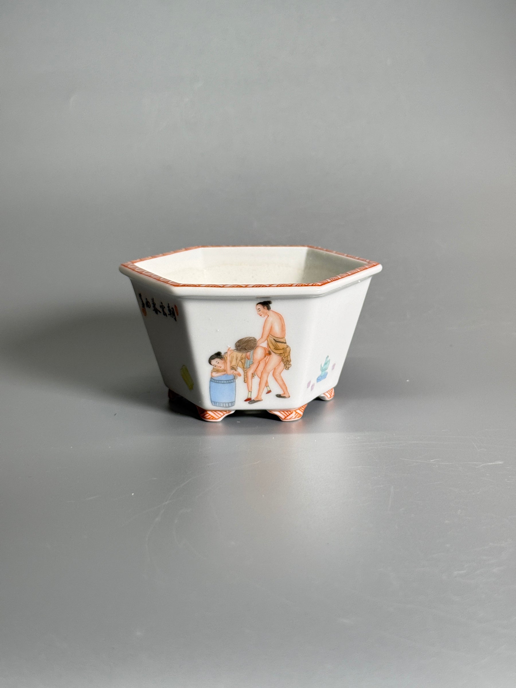Quiet Chamber Polychrome Hexagonal Pot