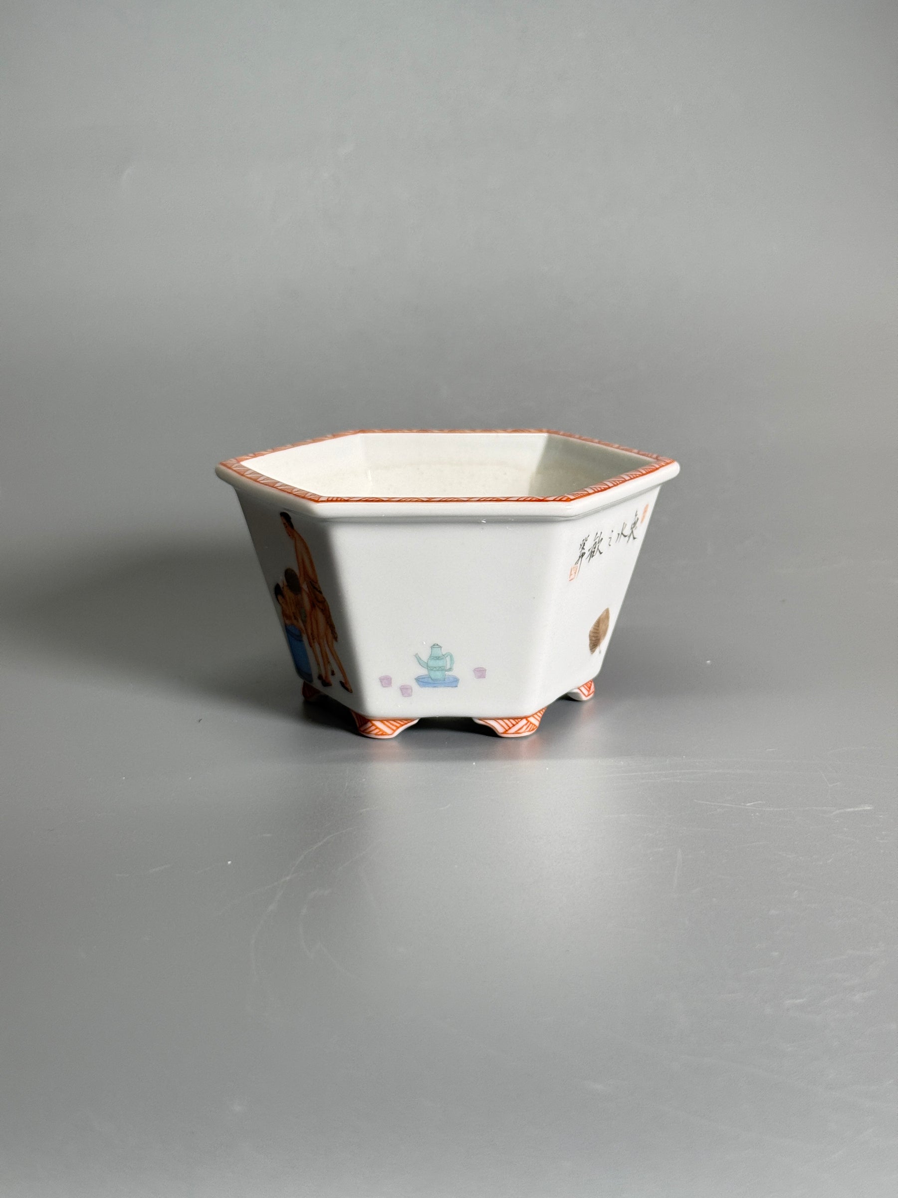 Quiet Chamber Polychrome Hexagonal Pot