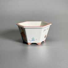 Ink-Color “Spring Palace” Scene Hexagonal Bonsai Pot — alternate view 3