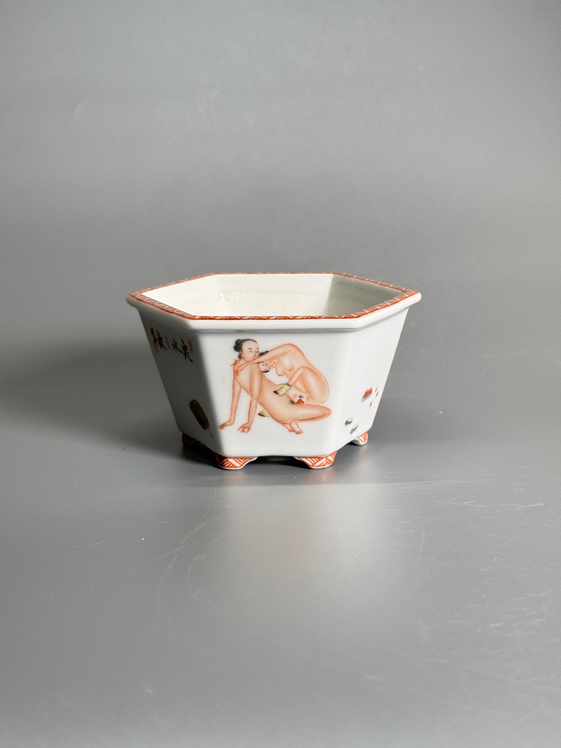 Quiet Chamber Polychrome Hexagonal Pot