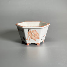 Ink-Color “Spring Palace” Scene Hexagonal Bonsai Pot — alternate view 5