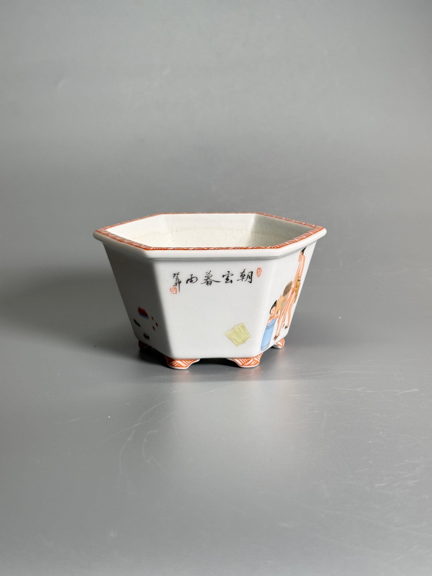 Quiet Chamber Polychrome Hexagonal Pot