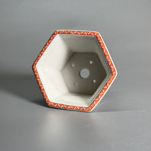 Ink-Color “Spring Palace” Scene Hexagonal Bonsai Pot — alternate view 8