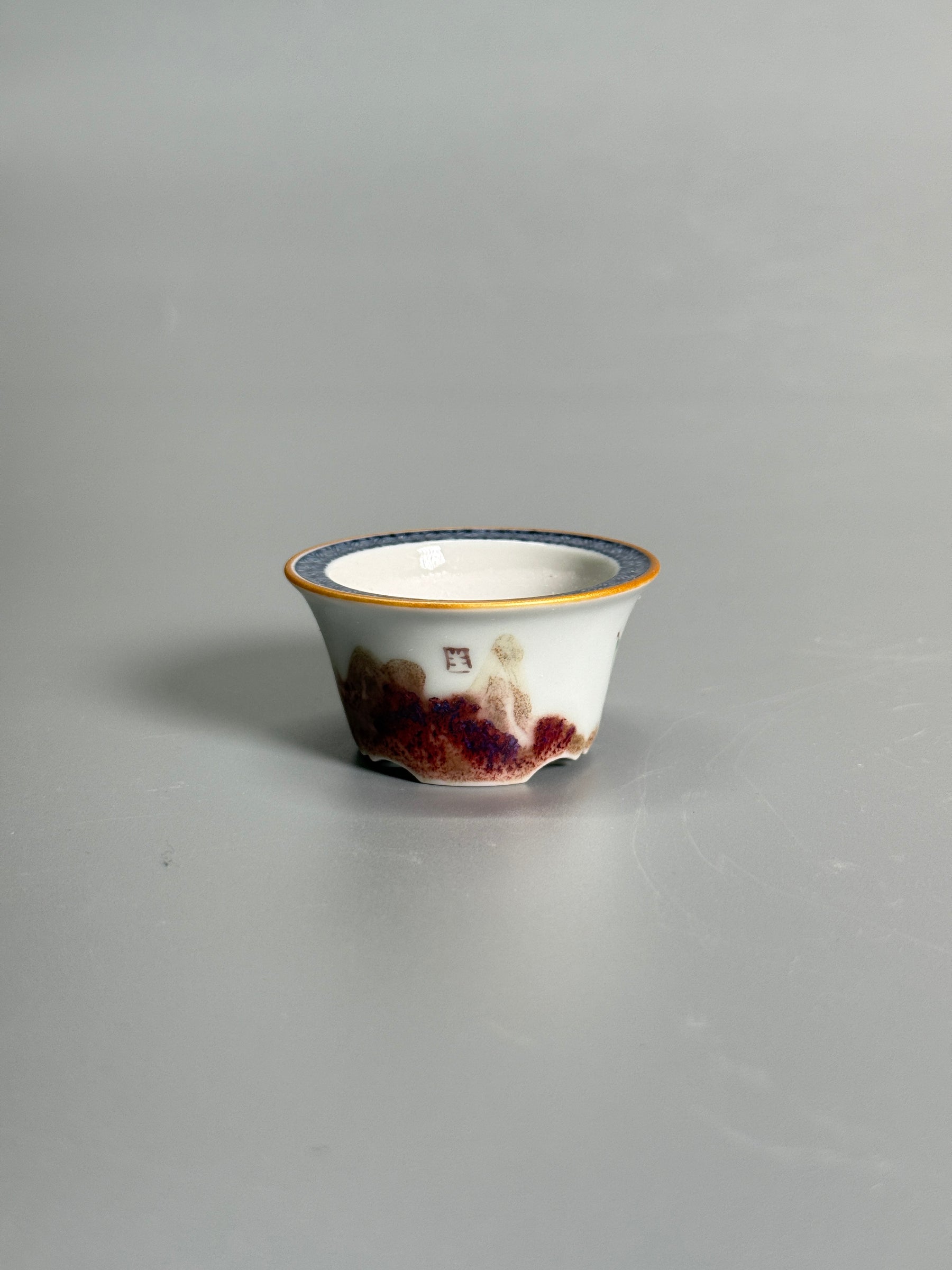 Quiet Perch Polychrome Footed Pot