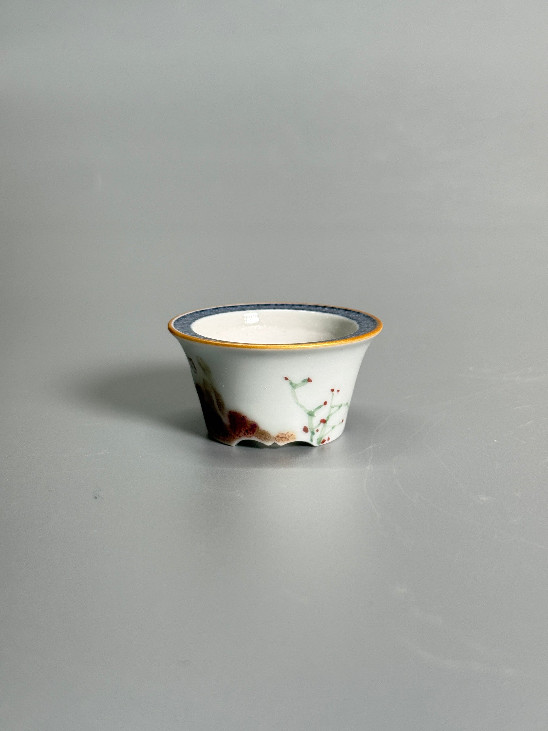 Quiet Perch Polychrome Footed Pot