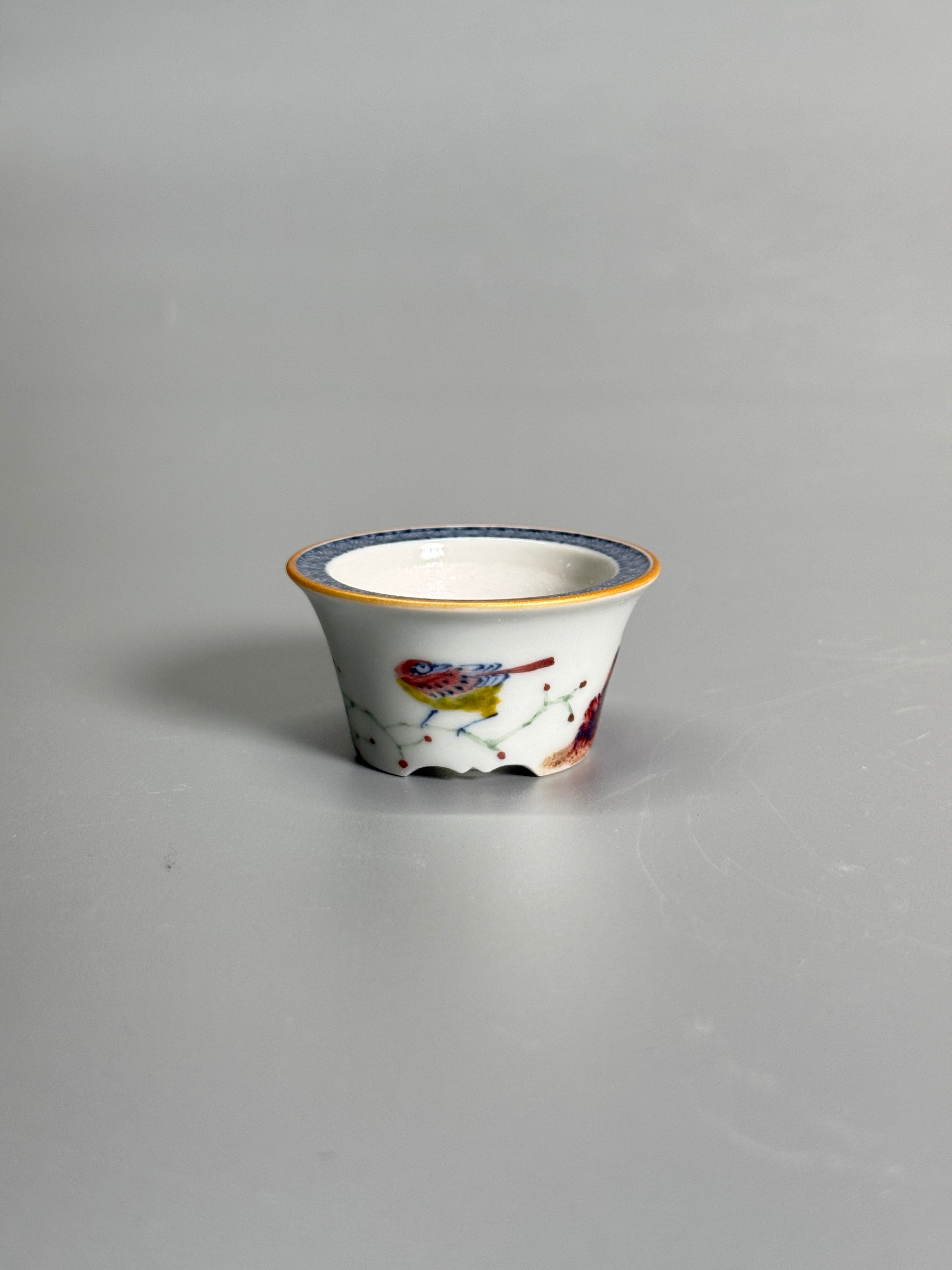 Quiet Perch Polychrome Footed Pot