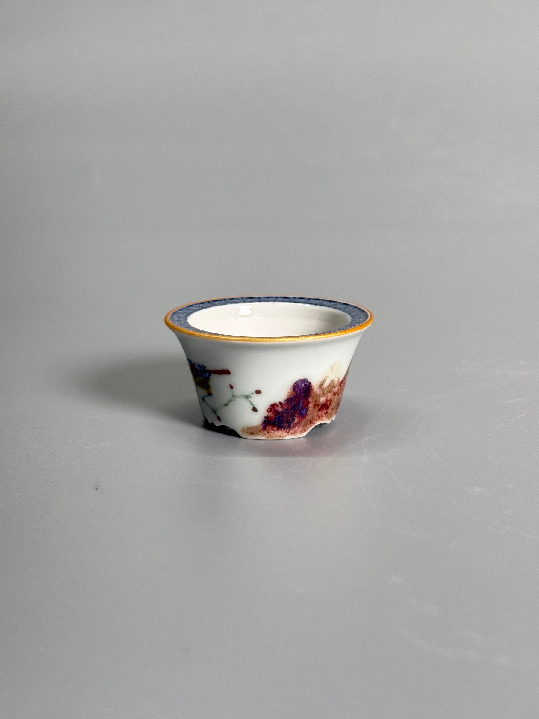 Quiet Perch Polychrome Footed Pot