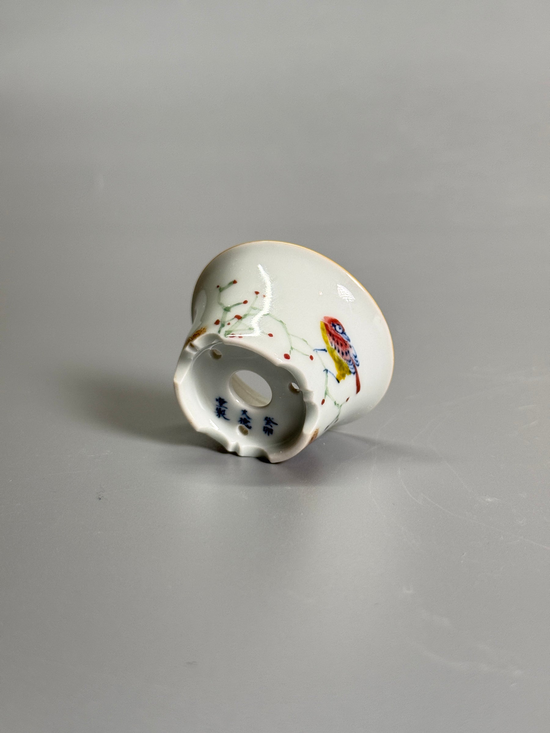 Quiet Perch Polychrome Footed Pot