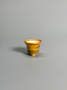 Golden Ochre Landscape Tripod Pot