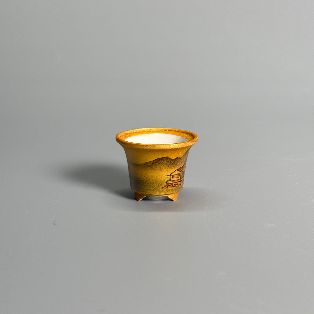Golden Ochre Landscape Tripod Pot — alternate view 5