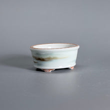 Green-and-Blue Landscape Oval Mame Bonsai Pot
