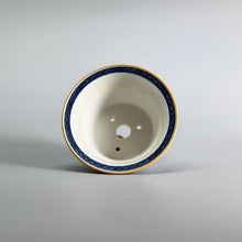 Blue-and-White Fisherman Landscape Round Bonsai Pot